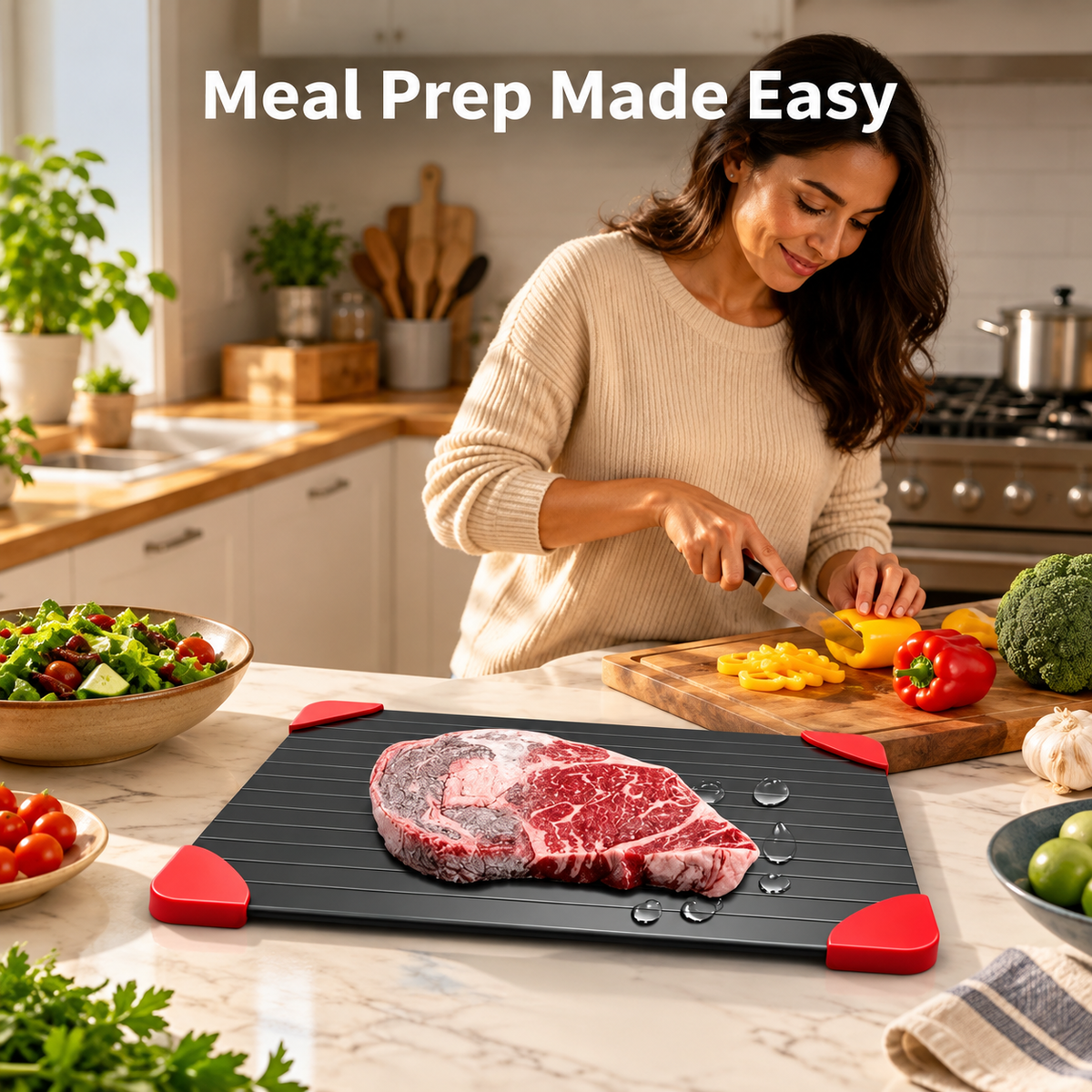 KITCHNEST Quick Defrost Tray – Fast Thawing Plate